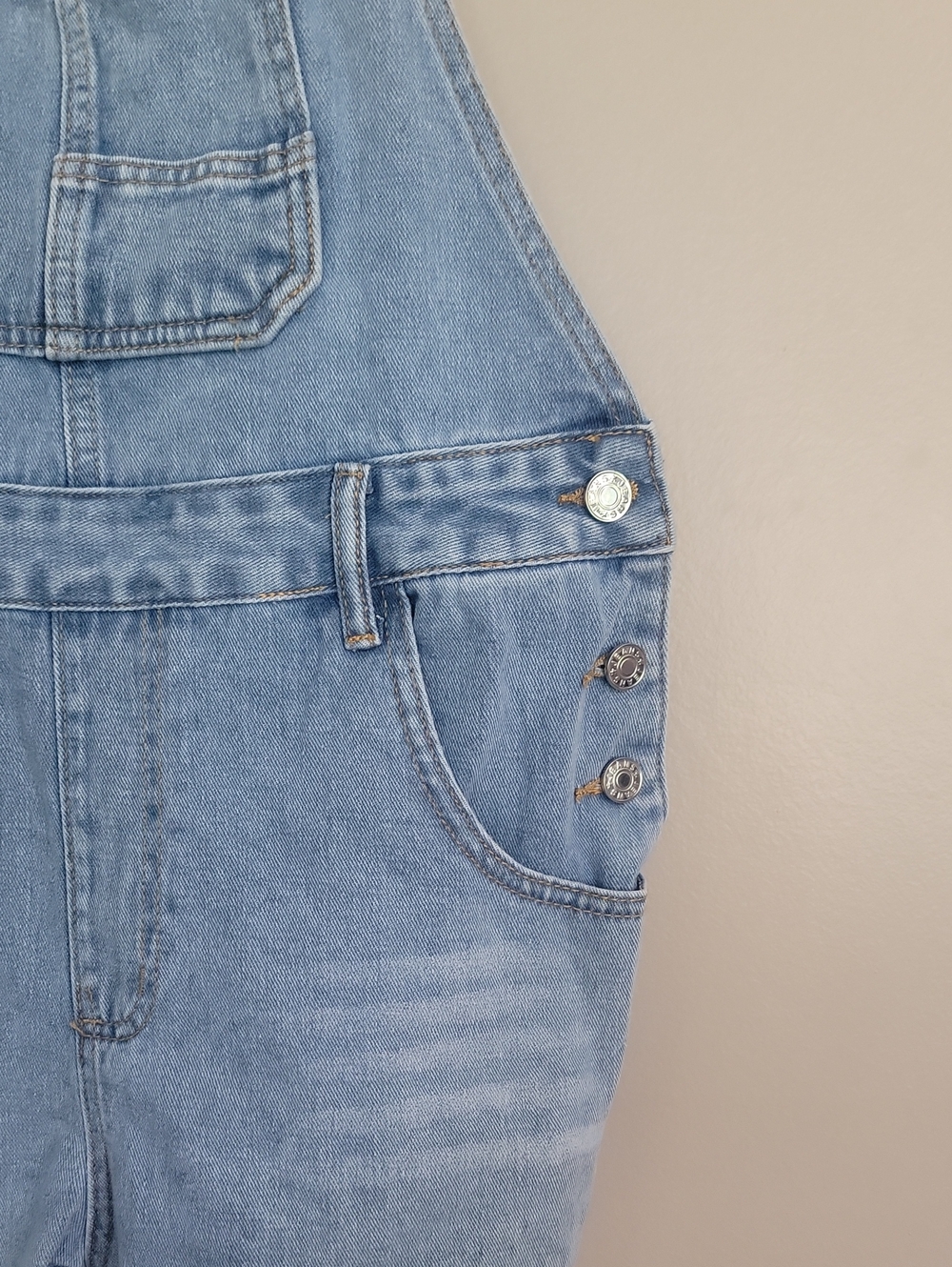 SHEIN Jean Short Alls Overalls Size 8 / 10 - Picture 3 of 10